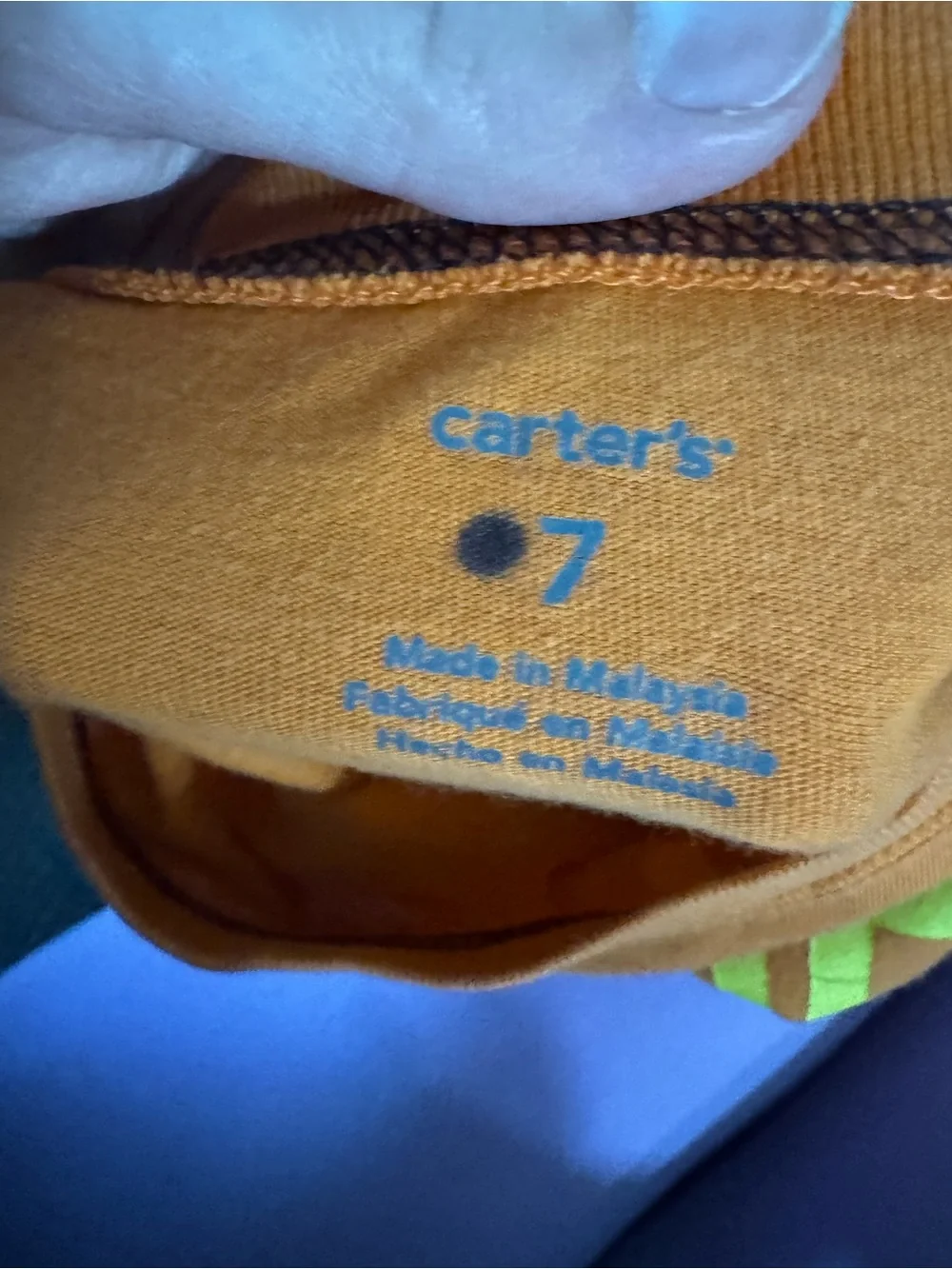 Carter's Orange Graphic Top with Blue Logo